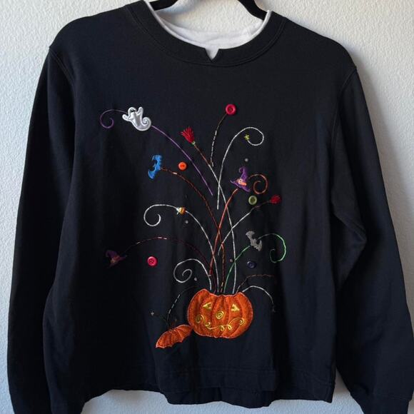 Vintage black halloween crewneck sweatshirt - Picture 2 of 4